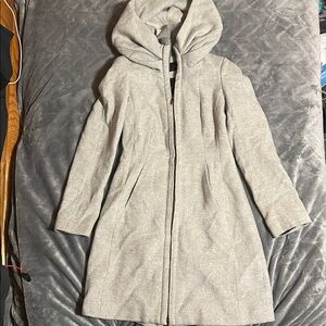 Zara Women's Gray Hooded Coat